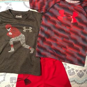 Boys Under Armour t-shirts and short